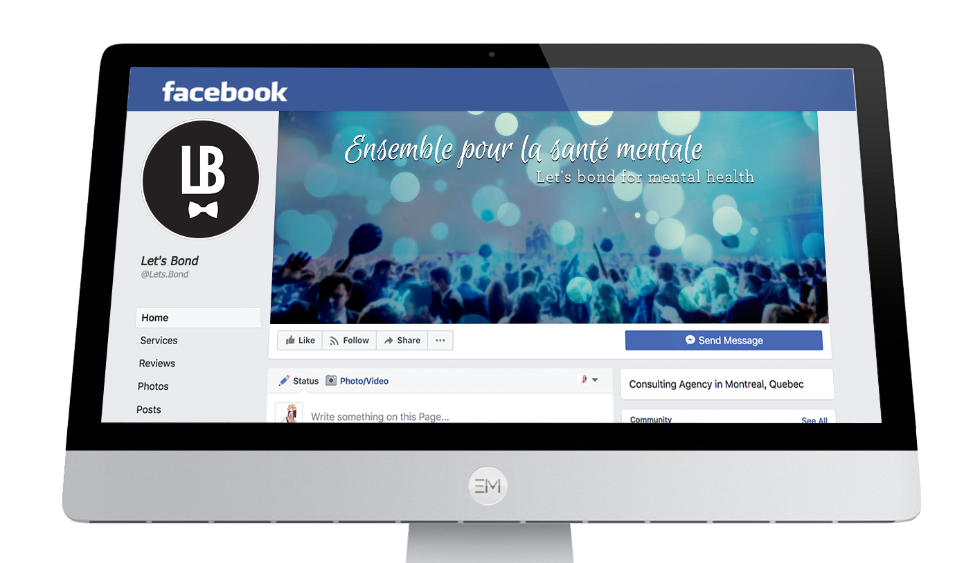 Page Facebook avec cover